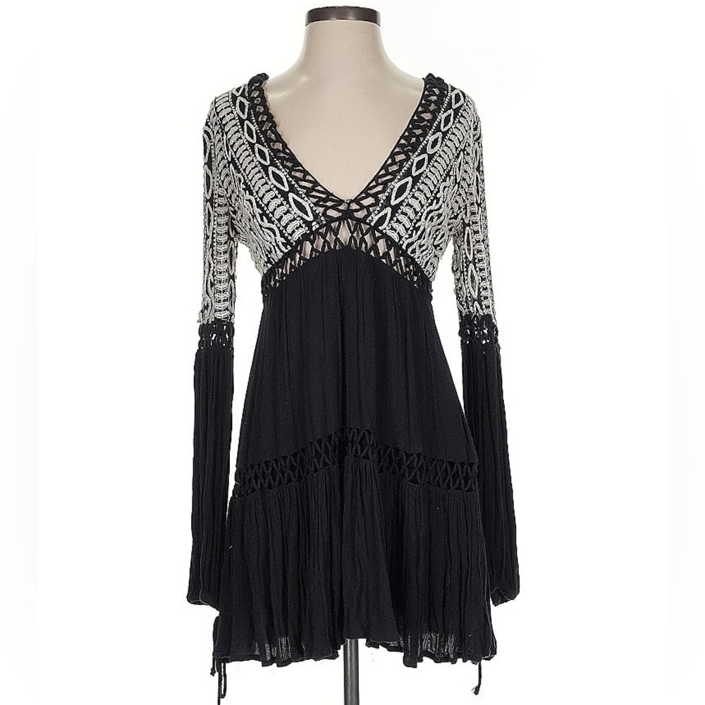 Free People Dusk Til Dawn Mini Dress - Size 2 (See Photos)